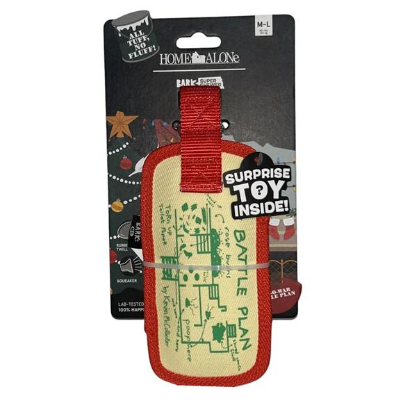 BARK Super Chewer M/L Home Alone Battle Plan Tug-o-War Toy Squeaker Heavy Duty - Picture 3 of 4